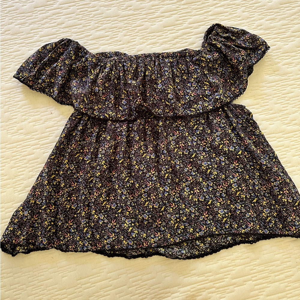wilfred promener blouse black patterned top aritzia